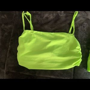 Lime green crop top